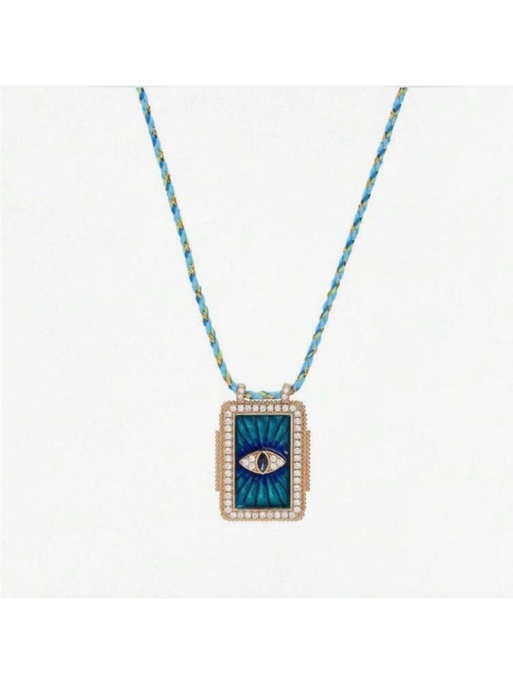 Blue Evil Eye Pendant Necklace Q135